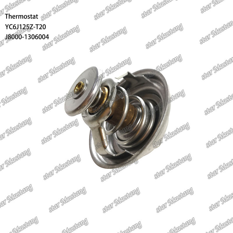 Termostat YC6J125Z-T20 J8000-1306004 75°C Bagian mesin dengan struktur integral dan 6 bulan