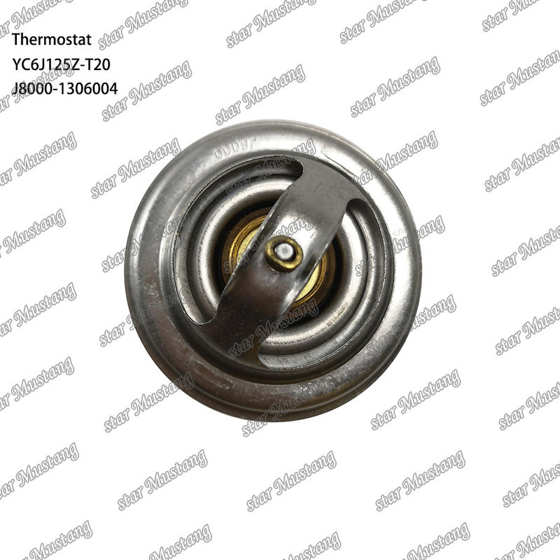 Termostat YC6J125Z-T20 J8000-1306004 75°C Bagian mesin dengan struktur integral dan 6 bulan