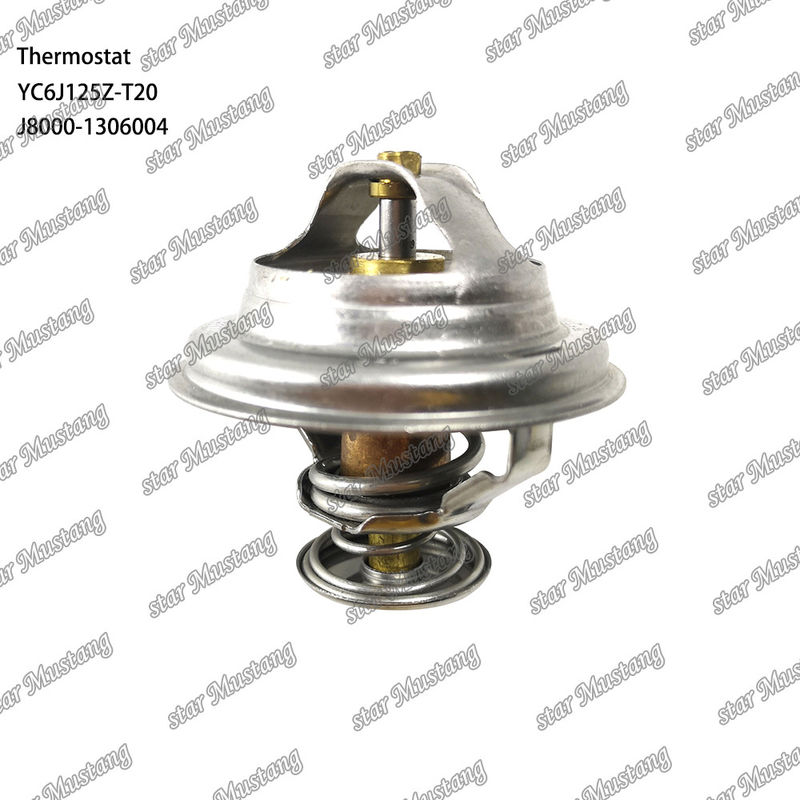 Termostat YC6J125Z-T20 J8000-1306004 75°C Bagian mesin dengan struktur integral dan 6 bulan