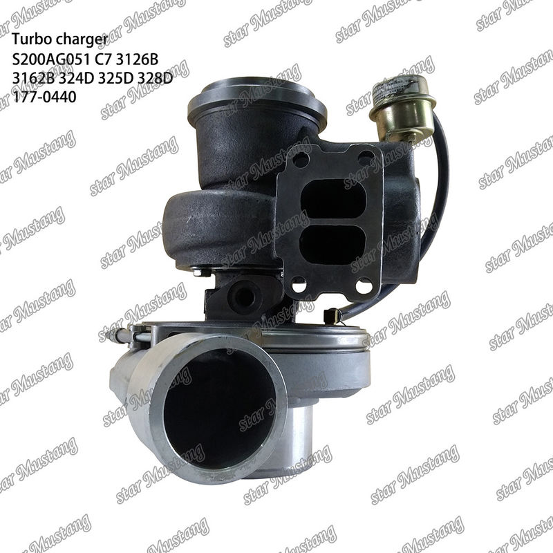 Turbocharger S200AG051 C7 3126B 3162B 324D 325D 328D 177-0440 Bagian mesin dengan struktur integral dan 6 bulan