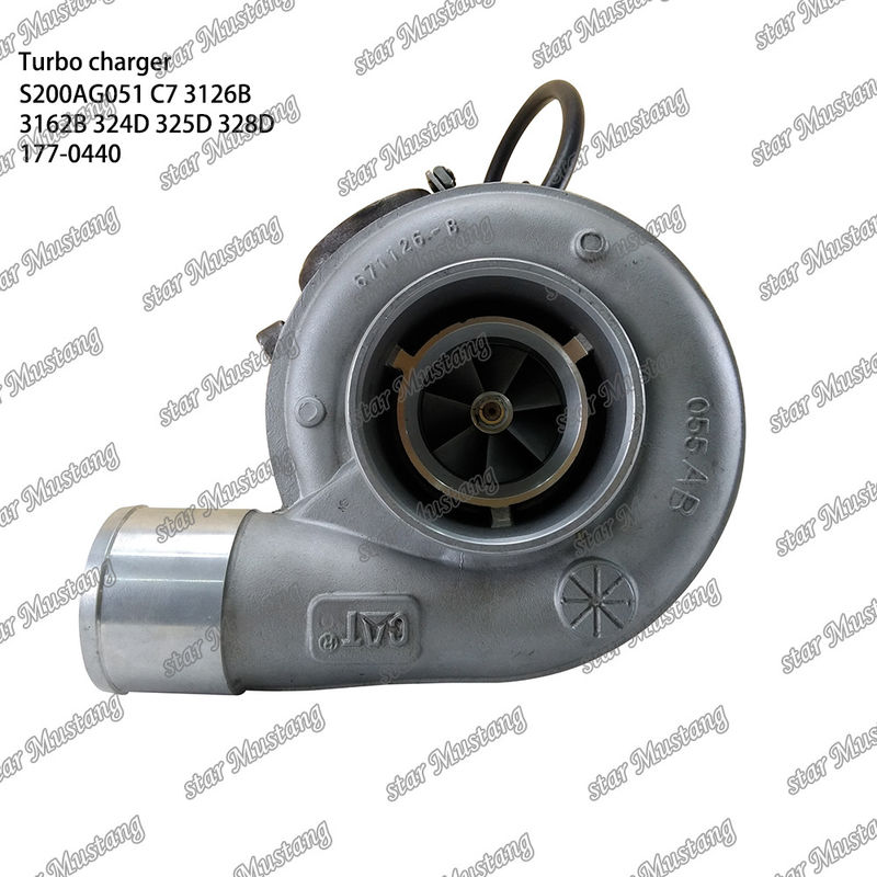 Turbocharger S200AG051 C7 3126B 3162B 324D 325D 328D 177-0440 Bagian mesin dengan struktur integral dan 6 bulan