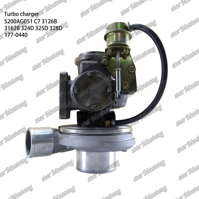 Turbocharger S200AG051 C7 3126B 3162B 324D 325D 328D 177-0440 Bagian mesin dengan struktur integral dan 6 bulan
