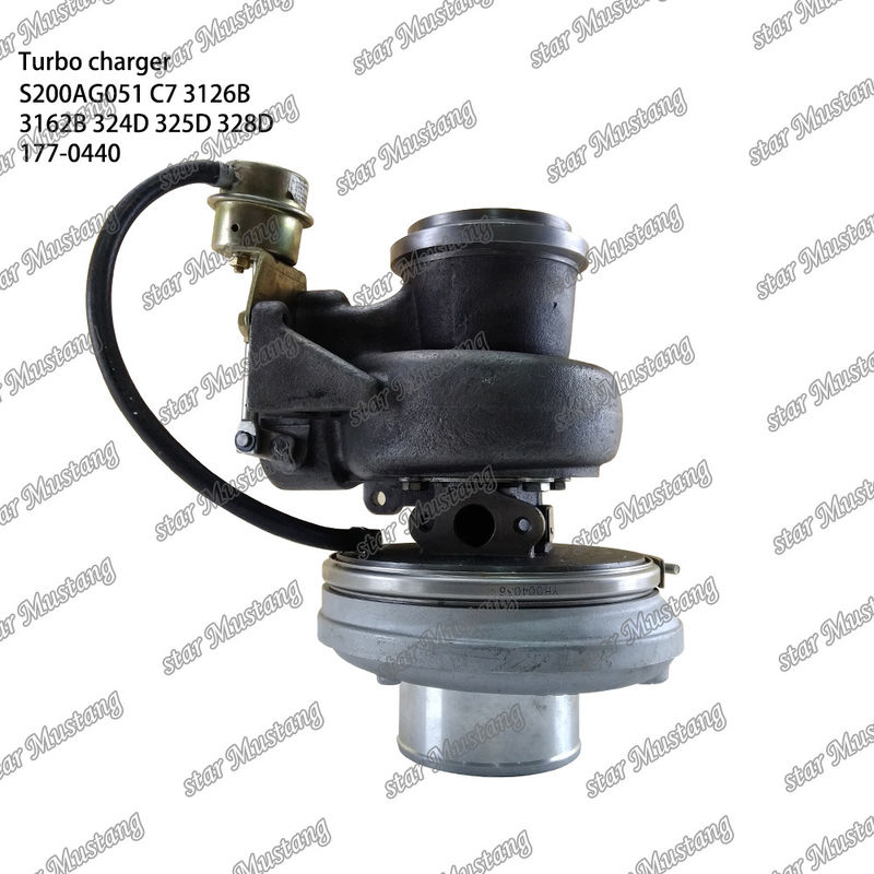 Turbocharger S200AG051 C7 3126B 3162B 324D 325D 328D 177-0440 Bagian mesin dengan struktur integral dan 6 bulan