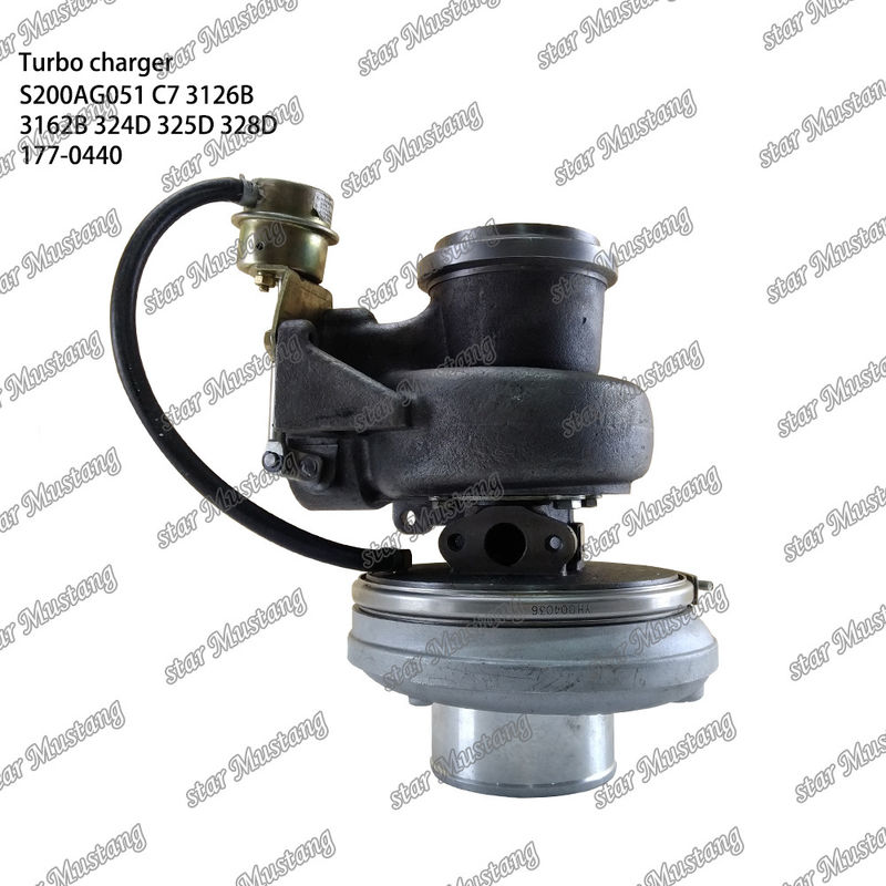 Turbocharger S200AG051 C7 3126B 3162B 324D 325D 328D 177-0440 Bagian mesin dengan struktur integral dan 6 bulan