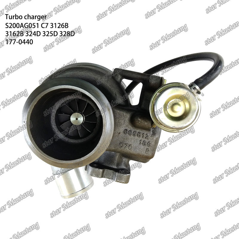 Turbocharger S200AG051 C7 3126B 3162B 324D 325D 328D 177-0440 Bagian mesin dengan struktur integral dan 6 bulan