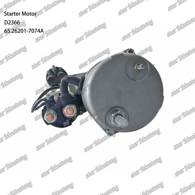 D2366 Motor Starter Motor 39MT 24V 9.0KW 11T 65.26201-7074A Untuk suku cadang mesin DOOSAN DAEWOO