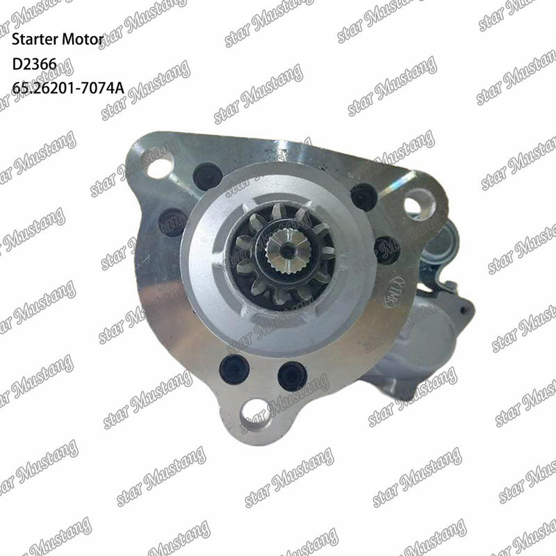 D2366 Motor Starter Motor 39MT 24V 9.0KW 11T 65.26201-7074A Untuk suku cadang mesin DOOSAN DAEWOO
