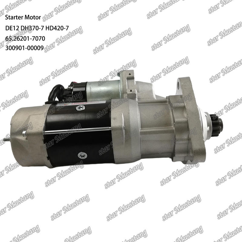 DE12 DH370-7 HD420-7 Motor Starter Motor 24V 11T 9KW 65.26201-7070 300901-00009 Untuk suku cadang mesin DOOSAN DAEWOO