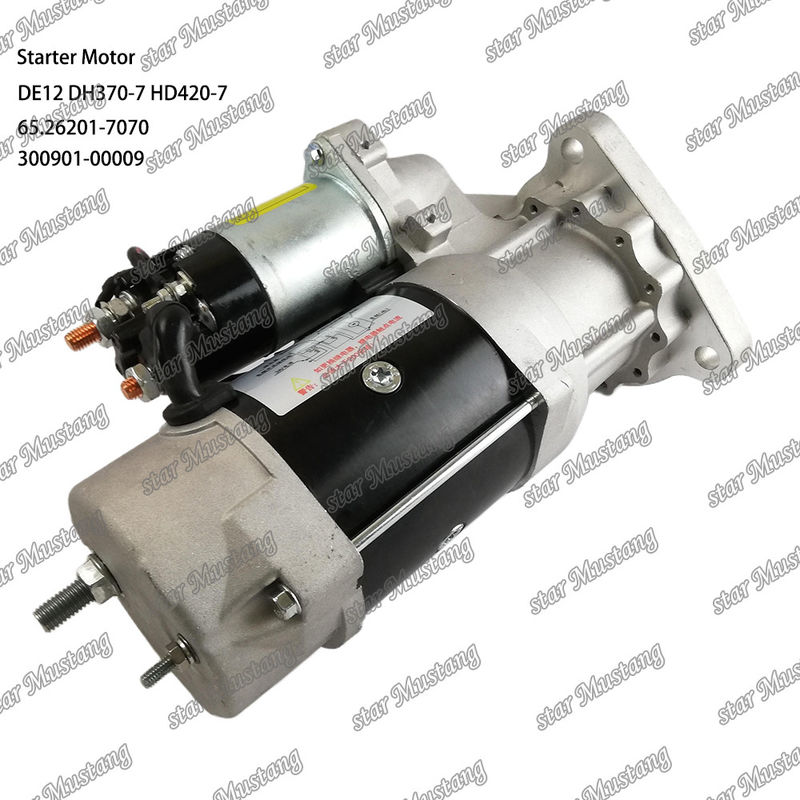 DE12 DH370-7 HD420-7 Motor Starter Motor 24V 11T 9KW 65.26201-7070 300901-00009 Untuk suku cadang mesin DOOSAN DAEWOO