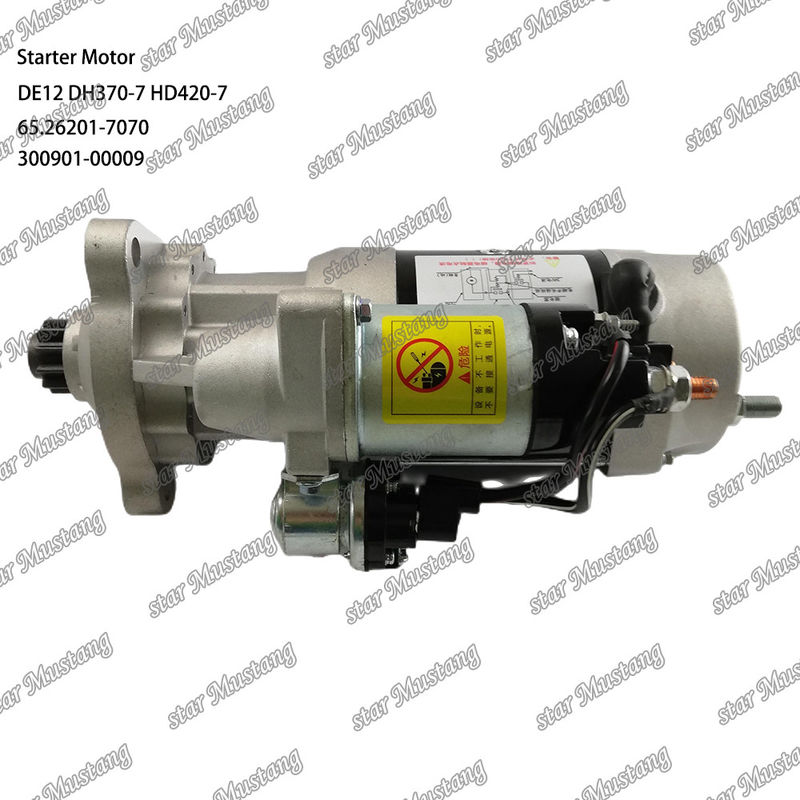 DE12 DH370-7 HD420-7 Motor Starter Motor 24V 11T 9KW 65.26201-7070 300901-00009 Untuk suku cadang mesin DOOSAN DAEWOO