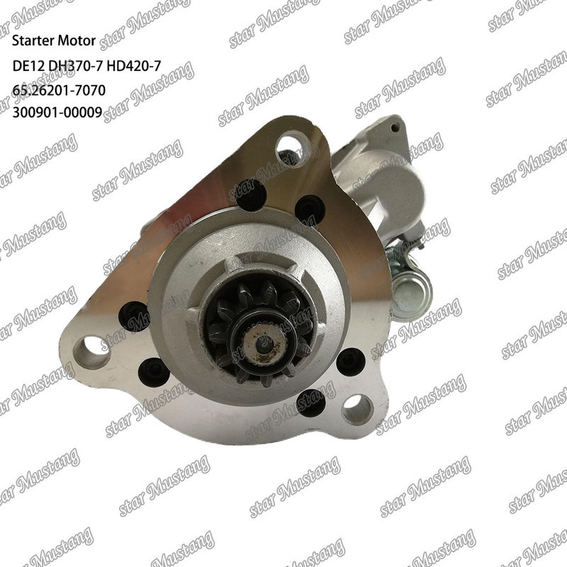 DE12 DH370-7 HD420-7 Motor Starter Motor 24V 11T 9KW 65.26201-7070 300901-00009 Untuk suku cadang mesin DOOSAN DAEWOO