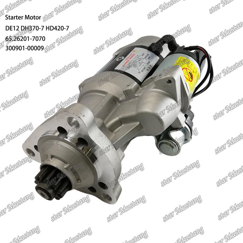 DE12 DH370-7 HD420-7 Motor Starter Motor 24V 11T 9KW 65.26201-7070 300901-00009 Untuk suku cadang mesin DOOSAN DAEWOO