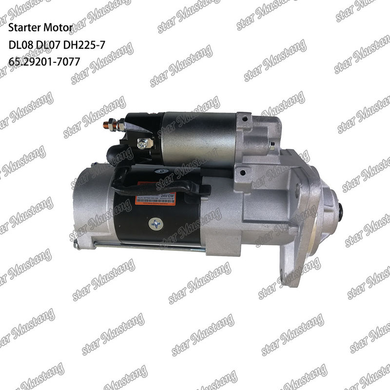 DL08 DL07 DH225-7 Motor Starter Motor 24V 11T 5.5KW 65.29201-7077 Untuk suku cadang mesin DOOSAN DAEWOO