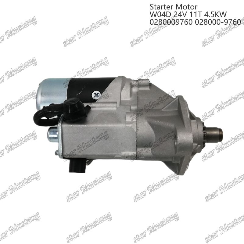 W04D Motor starter motor 24V 11T 4.5KW 0280009760 028000-9760 Untuk suku cadang mesin HINO