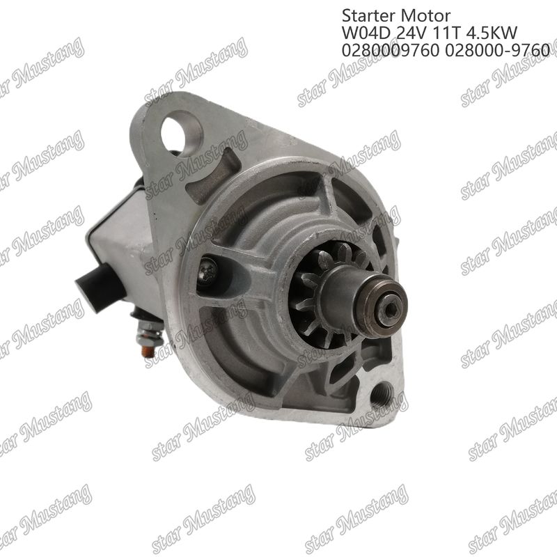W04D Motor starter motor 24V 11T 4.5KW 0280009760 028000-9760 Untuk suku cadang mesin HINO