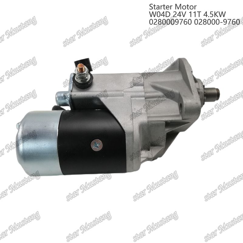 W04D Motor starter motor 24V 11T 4.5KW 0280009760 028000-9760 Untuk suku cadang mesin HINO