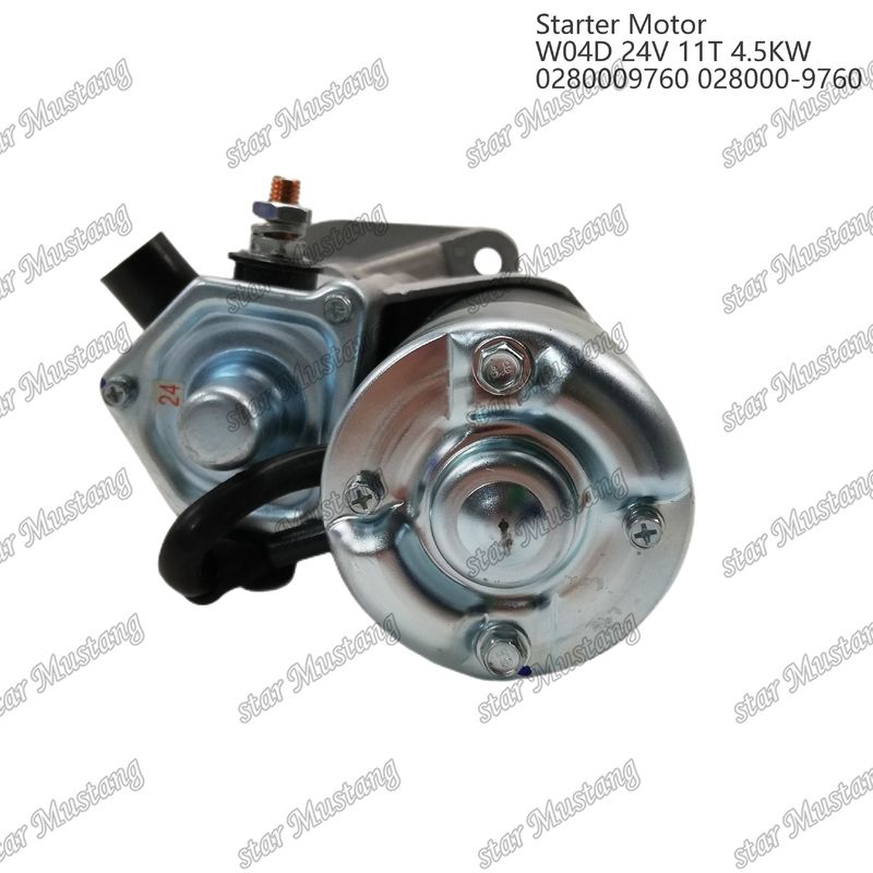 W04D Motor starter motor 24V 11T 4.5KW 0280009760 028000-9760 Untuk suku cadang mesin HINO