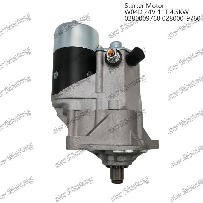 W04D Motor starter motor 24V 11T 4.5KW 0280009760 028000-9760 Untuk suku cadang mesin HINO