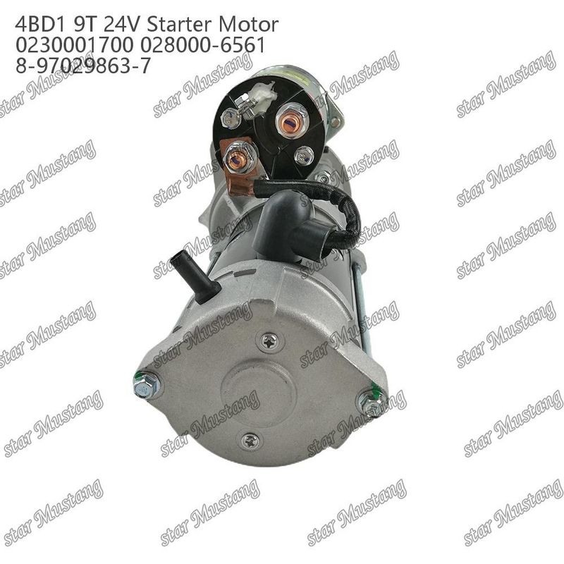 4BD1 Motor starter motor 24V 0230001700 028000-6561 8-97029863-7 Untuk suku cadang mesin ISUZU