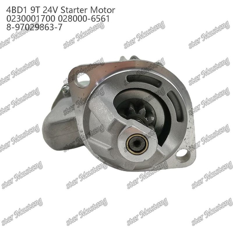 4BD1 Motor starter motor 24V 0230001700 028000-6561 8-97029863-7 Untuk suku cadang mesin ISUZU