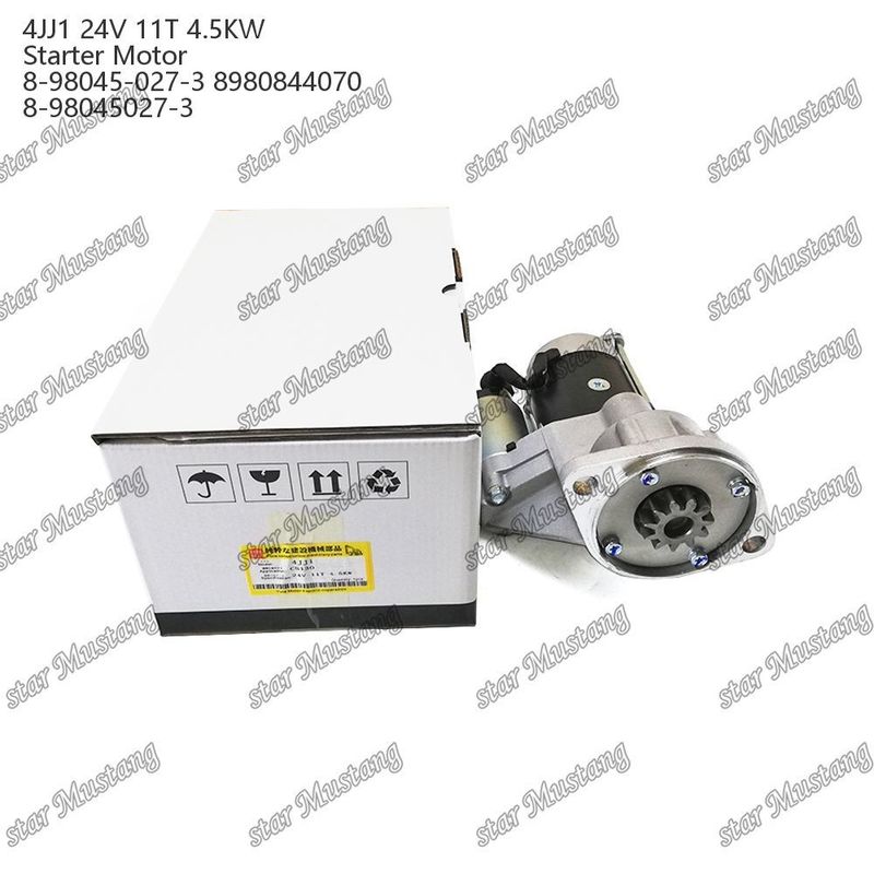 4JJ1 Motor Starter Motor 24V 11T 4.5KW 8-98045-027-3 8980844070 8-98045027-3 Untuk suku cadang mesin ISUZU
