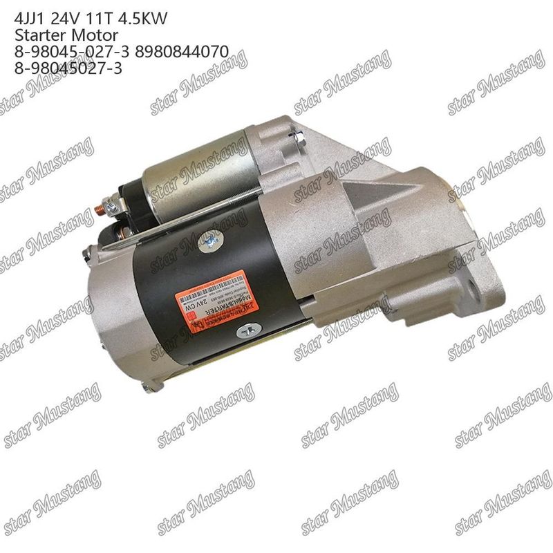 4JJ1 Motor Starter Motor 24V 11T 4.5KW 8-98045-027-3 8980844070 8-98045027-3 Untuk suku cadang mesin ISUZU
