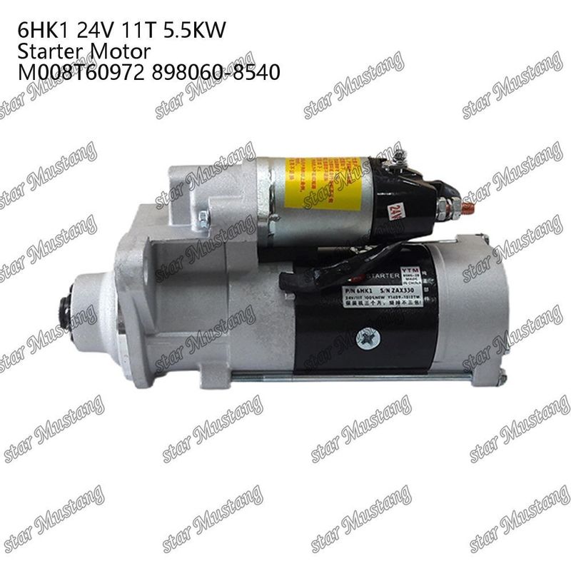 6HK1 Motor Starter Motor 24V 11T 5.5KW M008T60972 898060-8540 Untuk suku cadang mesin ISUZU