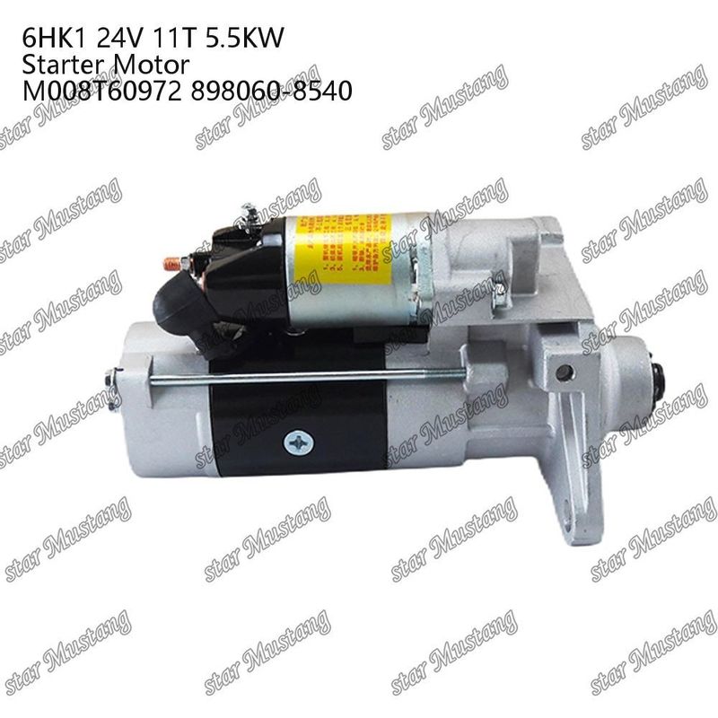 6HK1 Motor Starter Motor 24V 11T 5.5KW M008T60972 898060-8540 Untuk suku cadang mesin ISUZU