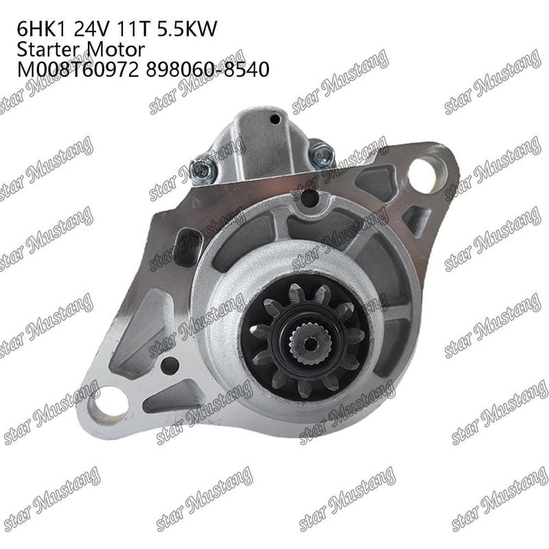 6HK1 Motor Starter Motor 24V 11T 5.5KW M008T60972 898060-8540 Untuk suku cadang mesin ISUZU