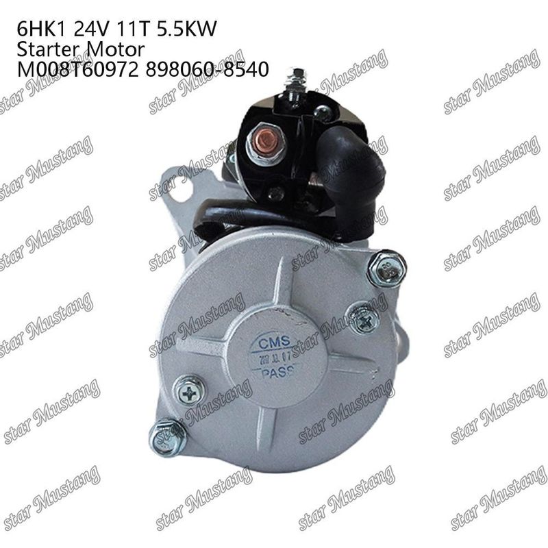 6HK1 Motor Starter Motor 24V 11T 5.5KW M008T60972 898060-8540 Untuk suku cadang mesin ISUZU
