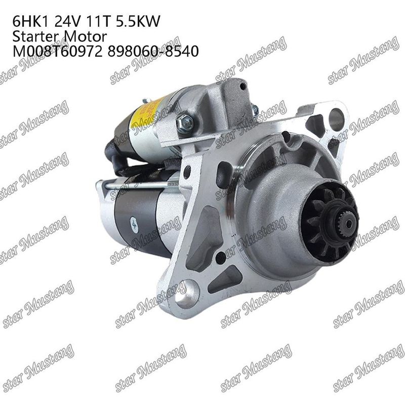 6HK1 Motor Starter Motor 24V 11T 5.5KW M008T60972 898060-8540 Untuk suku cadang mesin ISUZU