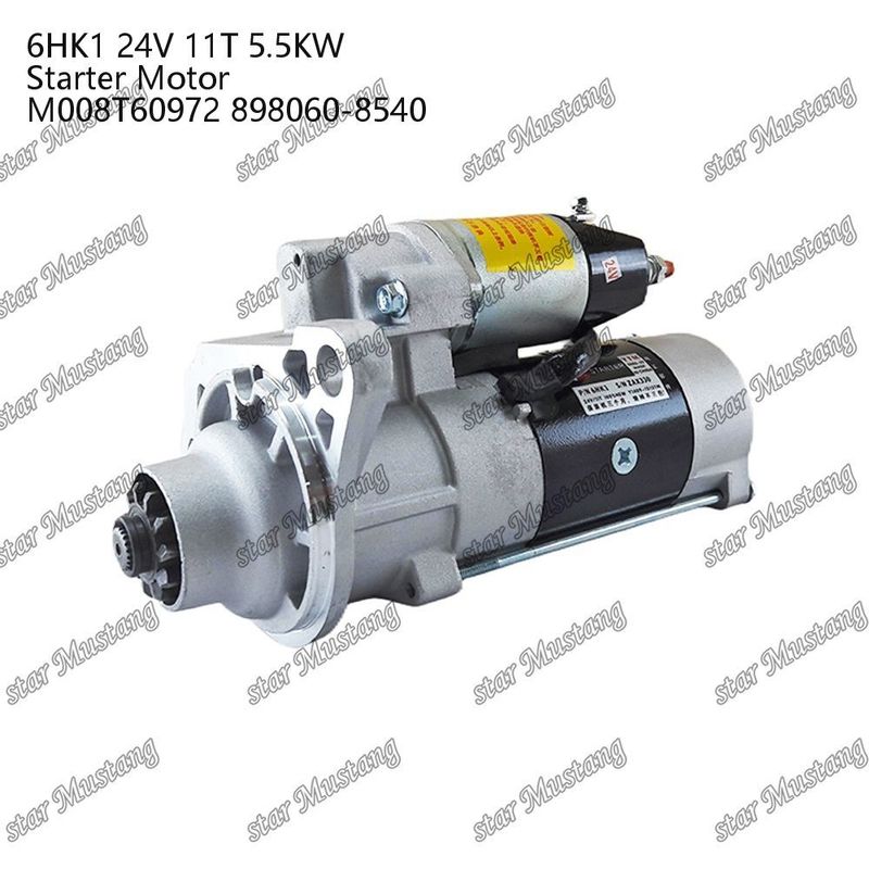 6HK1 Motor Starter Motor 24V 11T 5.5KW M008T60972 898060-8540 Untuk suku cadang mesin ISUZU