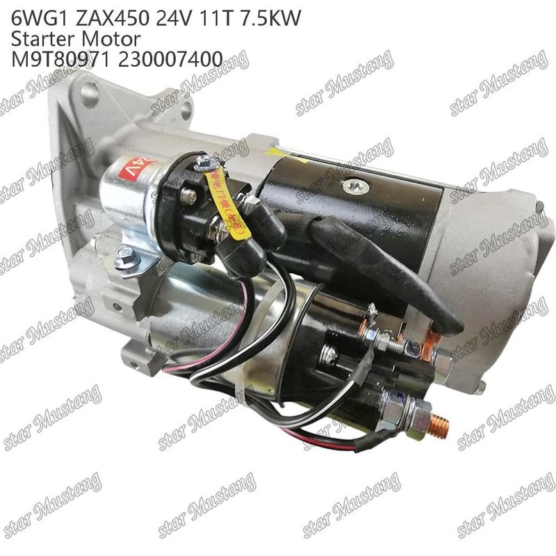 6WG1 ZAX450 Motor Starter Motor 24V 11T 7,5KW DI tipe M9T80971 230007400 Untuk suku cadang mesin ISUZU