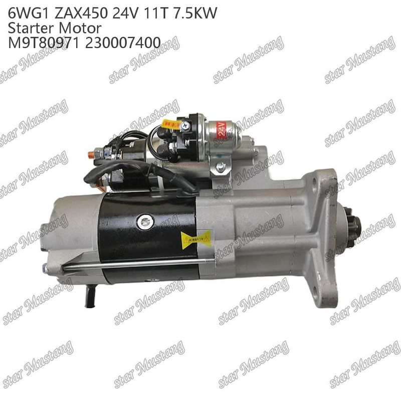 6WG1 ZAX450 Motor Starter Motor 24V 11T 7,5KW DI tipe M9T80971 230007400 Untuk suku cadang mesin ISUZU