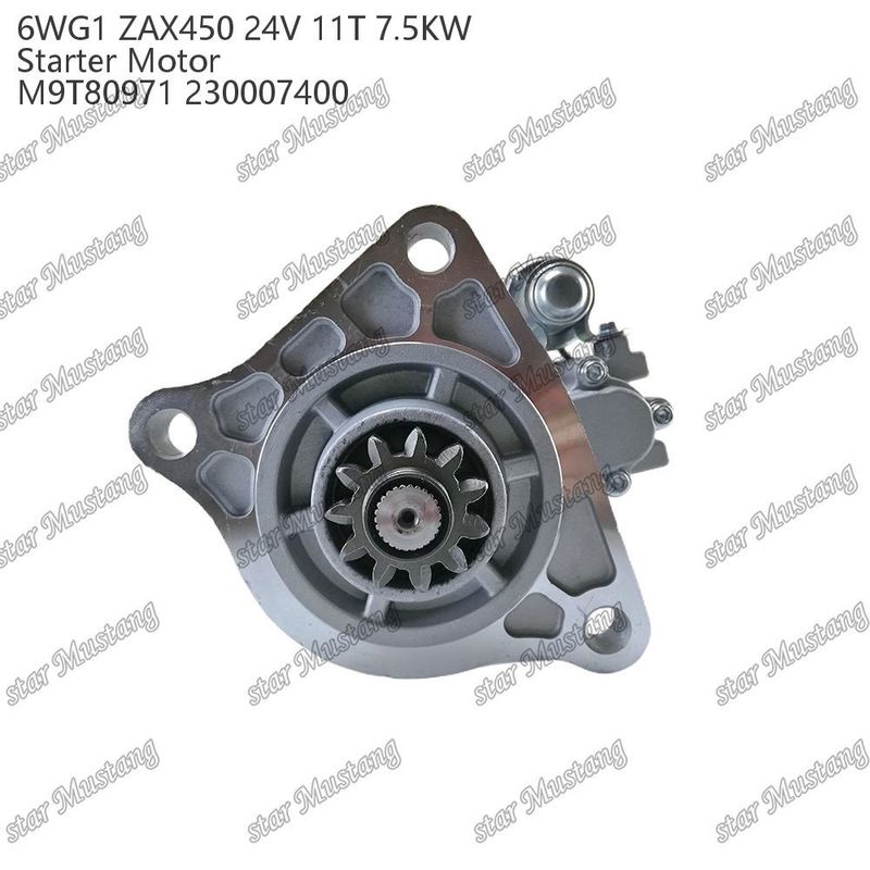 6WG1 ZAX450 Motor Starter Motor 24V 11T 7,5KW DI tipe M9T80971 230007400 Untuk suku cadang mesin ISUZU
