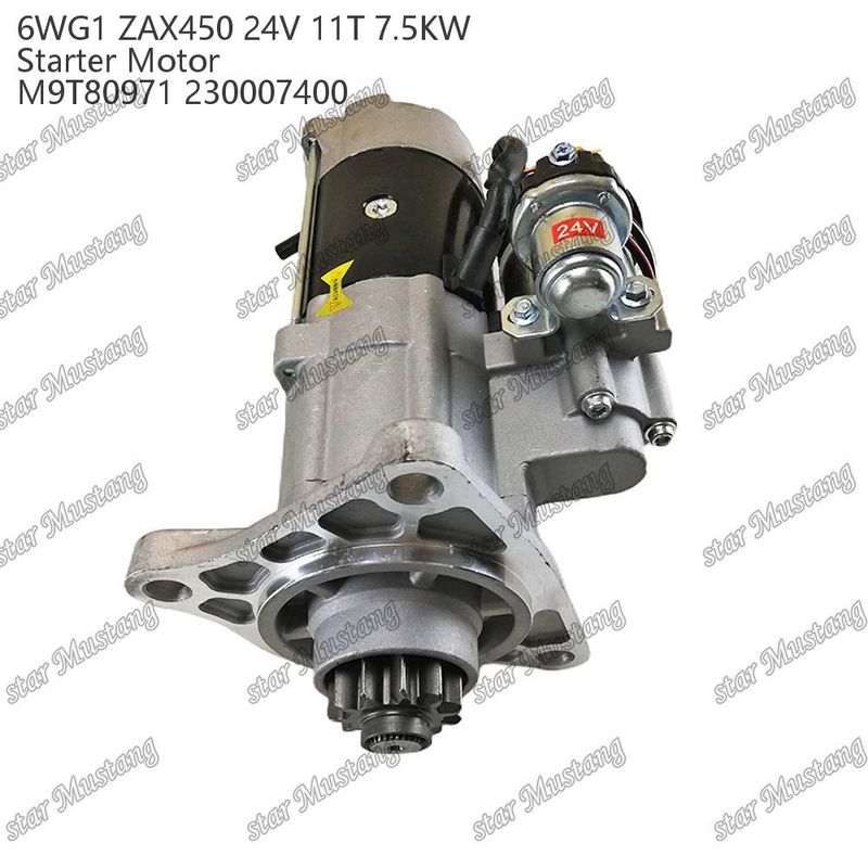 6WG1 ZAX450 Motor Starter Motor 24V 11T 7,5KW DI tipe M9T80971 230007400 Untuk suku cadang mesin ISUZU