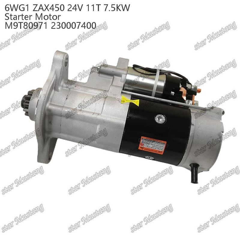 6WG1 ZAX450 Motor Starter Motor 24V 11T 7,5KW DI tipe M9T80971 230007400 Untuk suku cadang mesin ISUZU