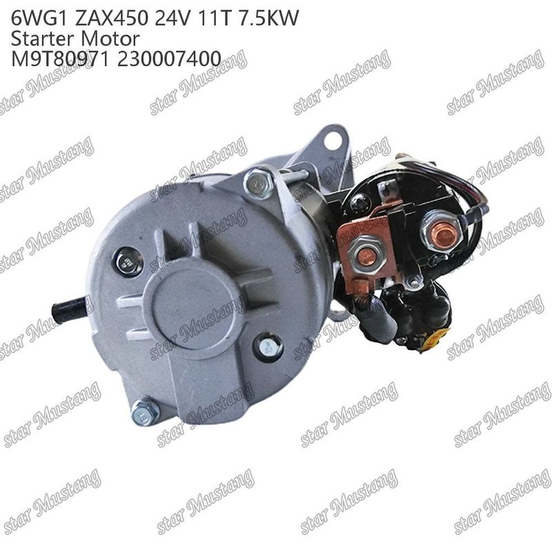 6WG1 ZAX450 Motor Starter Motor 24V 11T 7,5KW DI tipe M9T80971 230007400 Untuk suku cadang mesin ISUZU