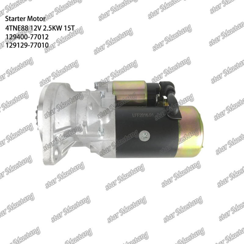 4TNE88 Motor starter motor 12V 2.5KW 15T 129400-77012 129129-77010 Untuk suku cadang mesin YANMAR