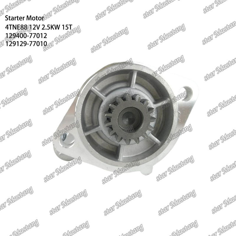 4TNE88 Motor starter motor 12V 2.5KW 15T 129400-77012 129129-77010 Untuk suku cadang mesin YANMAR