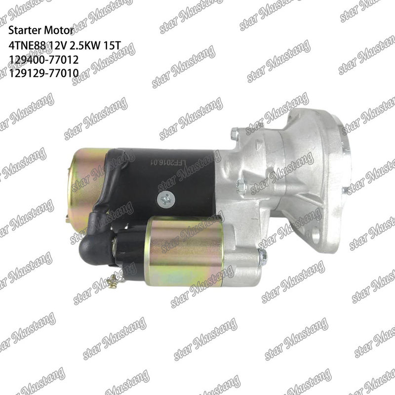 4TNE88 Motor starter motor 12V 2.5KW 15T 129400-77012 129129-77010 Untuk suku cadang mesin YANMAR