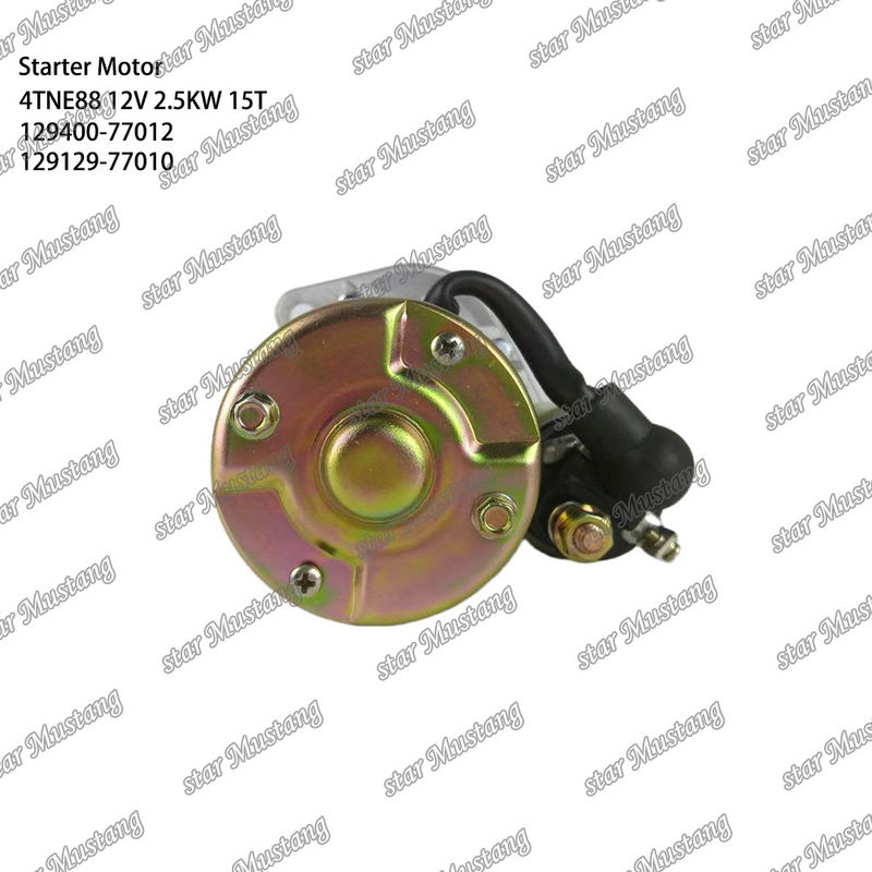 4TNE88 Motor starter motor 12V 2.5KW 15T 129400-77012 129129-77010 Untuk suku cadang mesin YANMAR