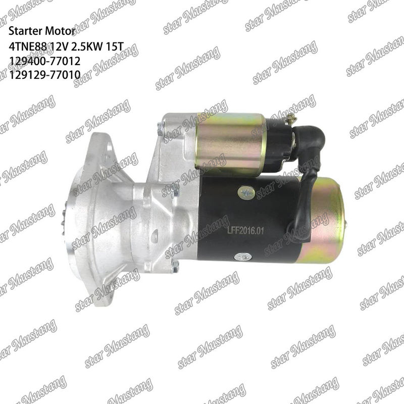 4TNE88 Motor starter motor 12V 2.5KW 15T 129400-77012 129129-77010 Untuk suku cadang mesin YANMAR