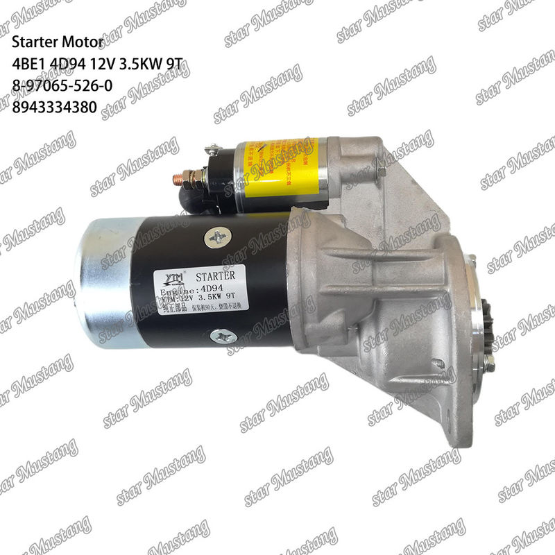 Motor starter 4BE1 4D94 12V 9T 8-97065-526-0 8943334380 Cocok untuk Untuk Bagian mesin Komatsu