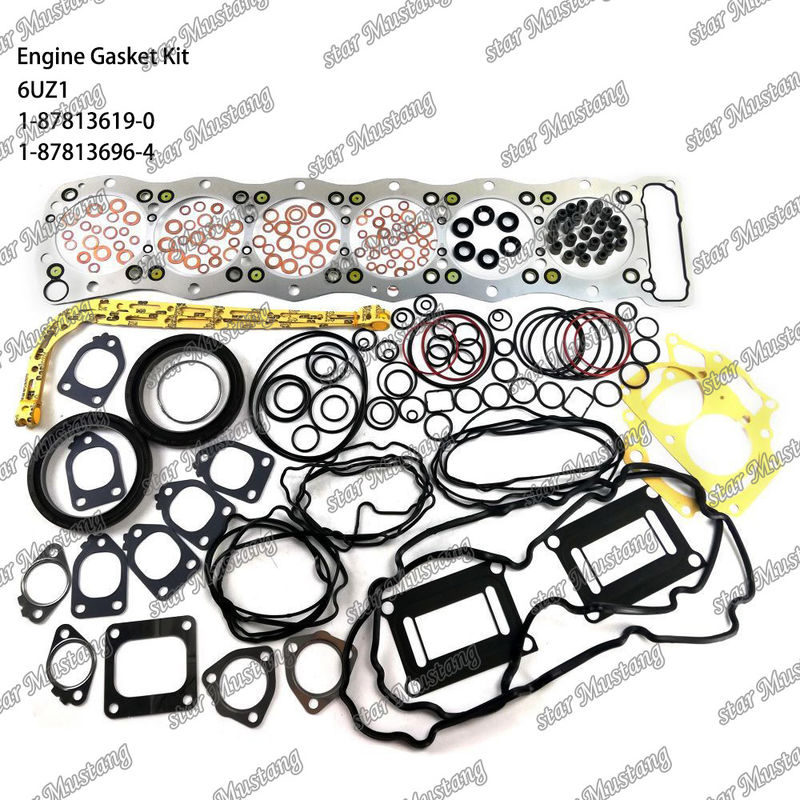 Kit Gasket Lengkap 6UZ1 1-87813619-0 1-87813696-4 Cocok untuk Bagian Mesin ISUZU