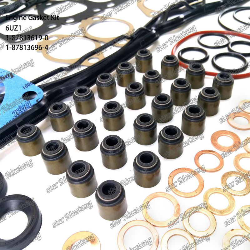 Kit gasket lengkap 6UZ1 1-87813619-0 1-87813696-4 Cocok untuk Bagian Mesin Isuzu
