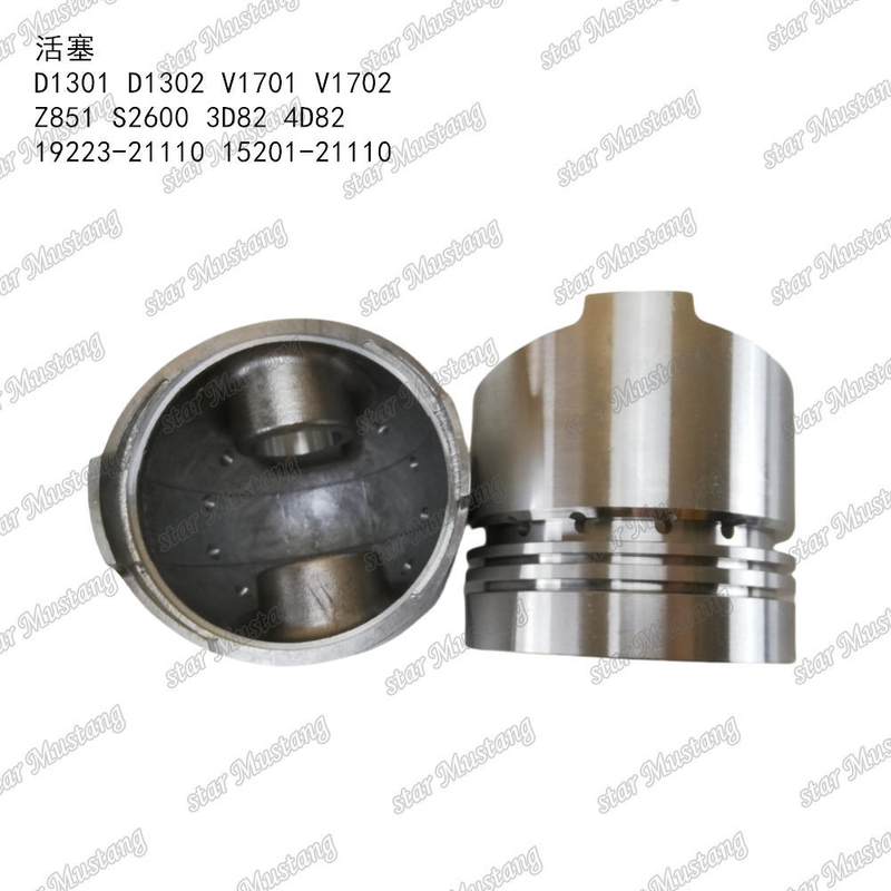 Piston D1301 D1302 V1701 V1702 Z851 S2600 3D82 4D82 19223-21110 15201-21110 Cocok untuk Bagian Mesin KUBOTA
