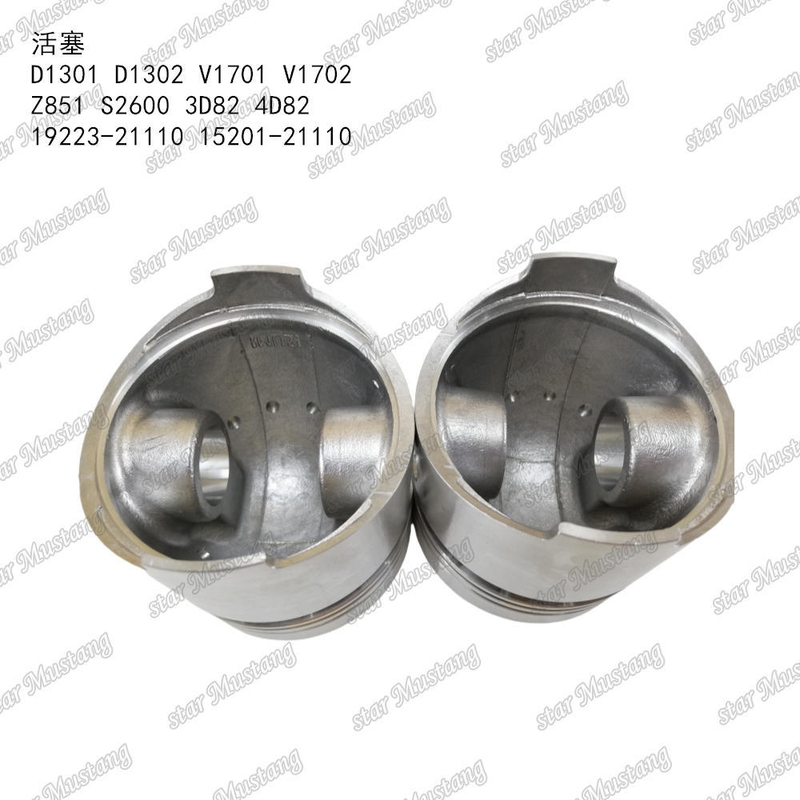 Piston D1301 D1302 V1701 V1702 Z851 S2600 3D82 4D82 19223-21110 15201-21110 Cocok untuk Bagian Mesin KUBOTA