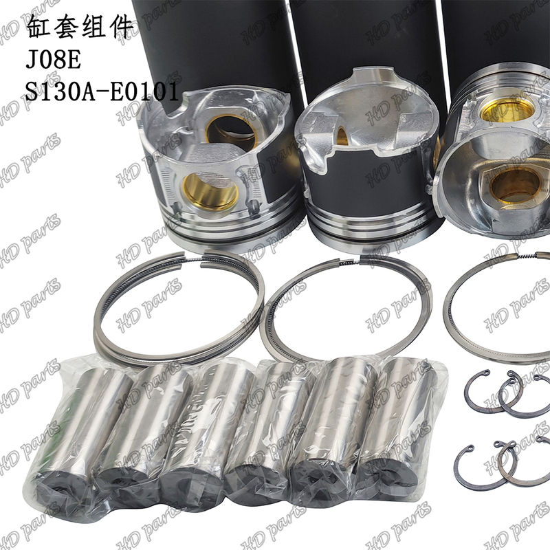 Engine J08E Cylinder Liner Kit Piston S130A-E0101 For HINO Engine Spare Parts