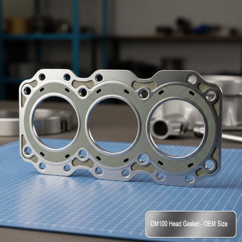 DM100 Head Gasket untuk mesin diesel dengan struktur integral dan ukuran OEM